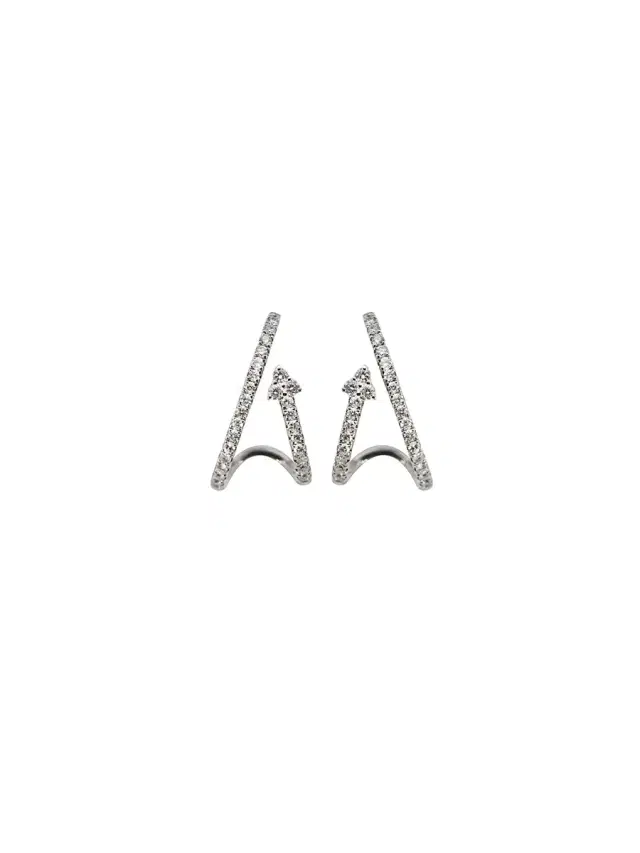 0.76ct Diamond 18K Gold Arrow Earrings