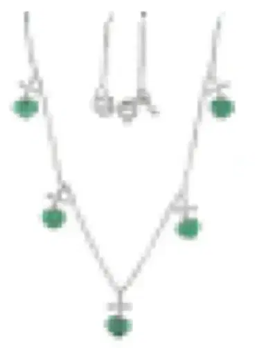 Wish Fine Jewelry 0.7ct Emerald Diamond 18K Gold Necklace | Thumbnail 1