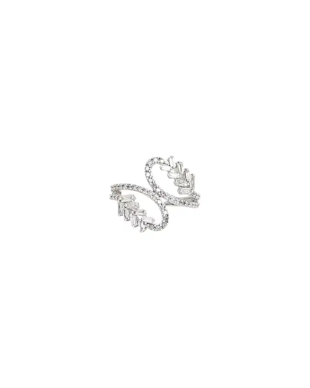 0.80ct Diamond 14K Gold Crossover Ring