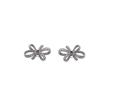 Wish Fine Jewelry 0.80ct Diamond 18K Gold Bow Earrings | Thumbnail 1