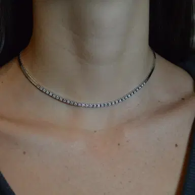 Wish Fine Jewelry 0.85ct Diamond 14K Gold Choker Necklace | Thumbnail 8