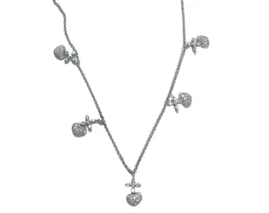 Wish Fine Jewelry 0.90cts Diamond 18K Gold Hearts Pendants Necklace | Thumbnail 1 Wish Fine Jewelry 0.90cts Diamond 18K Gold Hearts Pendants Necklace | Thumbnail 1