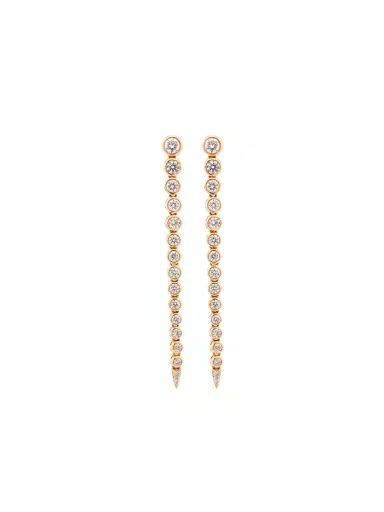 Wish Fine Jewelry 0.94ct Diamond 18K Gold Graduated Dangle Drop Earrings | Thumbnail 1 Wish Fine Jewelry 0.94ct Diamond 18K Gold Graduated Dangle Drop Earrings | Thumbnail 1