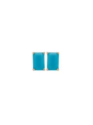 Wish Fine Jewelry 0.97ct Turquoise 18K Gold Stud Earrings | Thumbnail 1 Wish Fine Jewelry 0.97ct Turquoise 18K Gold Stud Earrings | Thumbnail 1