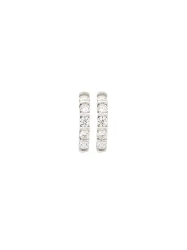 Wish Fine Jewelry 1.00ct Diamond 14K Gold Hoop Earrings | Thumbnail 3