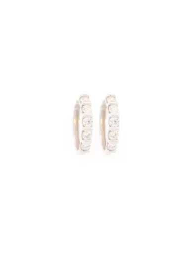 Wish Fine Jewelry 1.00ct Diamond 14K Gold Hoop Earrings | Thumbnail 1