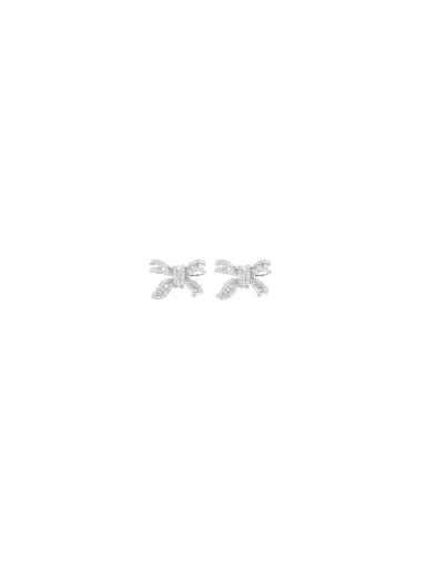 Wish Fine Jewelry 1.00ct Diamond 18K Gold Bow Earrings | Thumbnail 1