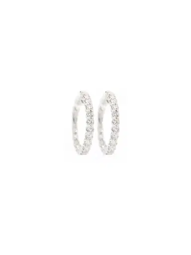 Wish Fine Jewelry 1.00ct Diamond 18K Gold Hoop Earrings | Thumbnail 1 Wish Fine Jewelry 1.00ct Diamond 18K Gold Hoop Earrings | Thumbnail 1