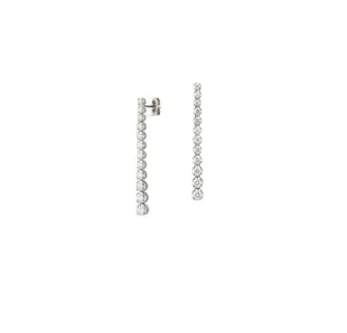 Wish Fine Jewelry 1.00ct Diamond 18K Gold Graduated Tennis Earrings | Thumbnail 3 Wish Fine Jewelry 1.00ct Diamond 18K Gold Graduated Tennis Earrings | Thumbnail 3