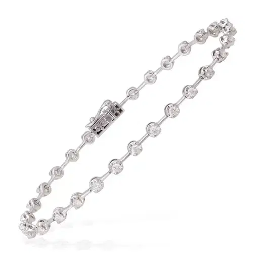 Wish Fine Jewelry 1.01ct Diamond 18K Gold Tennis Bracelet