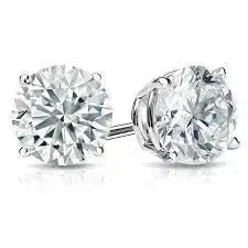 1.03ct Round Diamond 18K Gold Stud Earrings