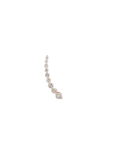 Wish Fine Jewelry 1.0ct Diamond 14K Gold Graduated Climber 01 side Earrings | Thumbnail 1 Wish Fine Jewelry 1.0ct Diamond 14K Gold Graduated Climber 01 side Earrings | Thumbnail 1
