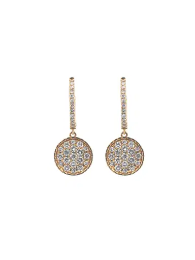 Wish Fine Jewelry 1.0ct Diamond 18K Gold Dangle Earrings | Thumbnail 2
