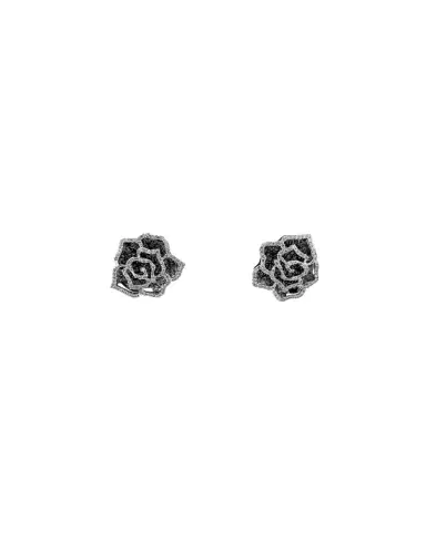 Wish Fine Jewelry 1.0ct Diamond 18K Gold Rose Earrings | Thumbnail 2