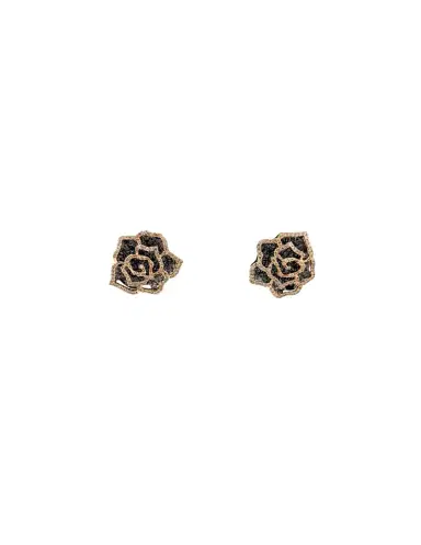 Wish Fine Jewelry 1.0ct Diamond 18K Gold Rose Earrings | Thumbnail 1
