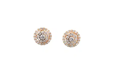 Wish Fine Jewelry 1.0ct Diamond Halo 14K Gold Earrings | Thumbnail 1 Wish Fine Jewelry 1.0ct Diamond Halo 14K Gold Earrings | Thumbnail 1