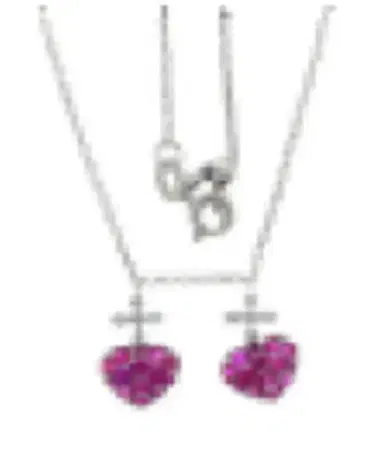 Wish Fine Jewelry 1.0ct Diamond Ruby Cluster Heart 18K Gold Necklace | Thumbnail 1 Wish Fine Jewelry 1.0ct Diamond Ruby Cluster Heart 18K Gold Necklace | Thumbnail 1