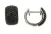 Wish Fine Jewelry 1.10ct Black Diamond 18K Gold Pave Hoop Earrings | Thumbnail 1