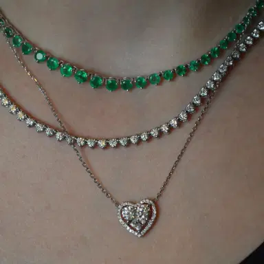 Wish Fine Jewelry 1.10ct Diamond 18K Gold Heart Pendant Chain Necklace | Thumbnail 3 Wish Fine Jewelry 1.10ct Diamond 18K Gold Heart Pendant Chain Necklace | Thumbnail 3