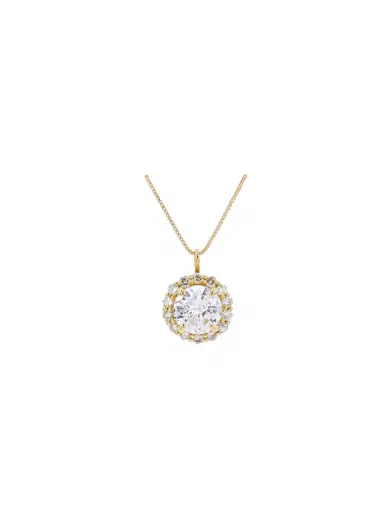 Wish Fine Jewelry 1.17ct Diamond 18K Gold Round Halo Pendant Necklace | Thumbnail 1 Wish Fine Jewelry 1.17ct Diamond 18K Gold Round Halo Pendant Necklace | Thumbnail 1