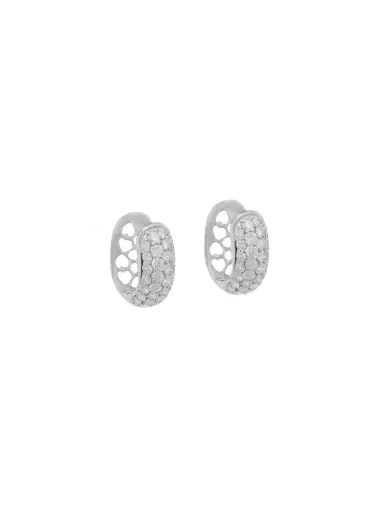 Wish Fine Jewelry 1.20ct Diamond 18K Gold Chunky Pave Huggie Hoop Earrings | Thumbnail 3 Wish Fine Jewelry 1.20ct Diamond 18K Gold Chunky Pave Huggie Hoop Earrings | Thumbnail 3