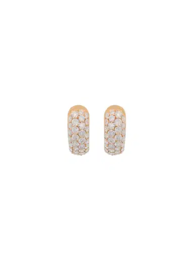 Wish Fine Jewelry 1.20ct Diamond 18K Gold Chunky Pave Huggie Hoop Earrings | Thumbnail 1 Wish Fine Jewelry 1.20ct Diamond 18K Gold Chunky Pave Huggie Hoop Earrings | Thumbnail 1