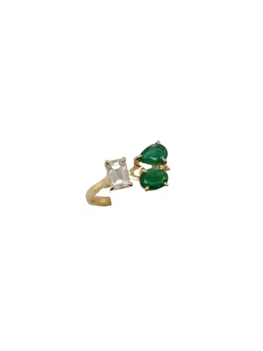 Wish Fine Jewelry 1.21ct Emerald Diamond 18K Gold Multi Shaped Ring | Thumbnail 2 Wish Fine Jewelry 1.21ct Emerald Diamond 18K Gold Multi Shaped Ring | Thumbnail 2