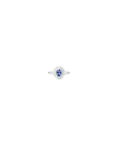 Wish Fine Jewelry 1.25ct Diamond Tanzanite 18K Gold Halo Ring | Thumbnail 1 Wish Fine Jewelry 1.25ct Diamond Tanzanite 18K Gold Halo Ring | Thumbnail 1