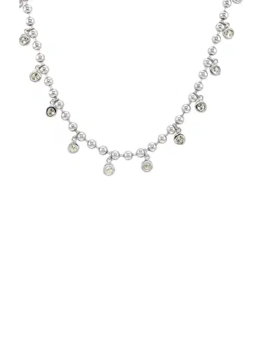 Wish Fine Jewelry 1.30ct Diamond 14K Gold Bezel Station Necklace | Thumbnail 1