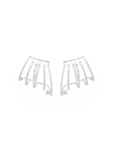 Wish Fine Jewelry 1.32ct Diamond 18K Gold Climber Earrings | Thumbnail 2 Wish Fine Jewelry 1.32ct Diamond 18K Gold Climber Earrings | Thumbnail 2