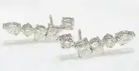 Wish Fine Jewelry 1.38ct Diamond 18K Gold Multi Shaped Climber Earrings | Thumbnail 2 Wish Fine Jewelry 1.38ct Diamond 18K Gold Multi Shaped Climber Earrings | Thumbnail 2