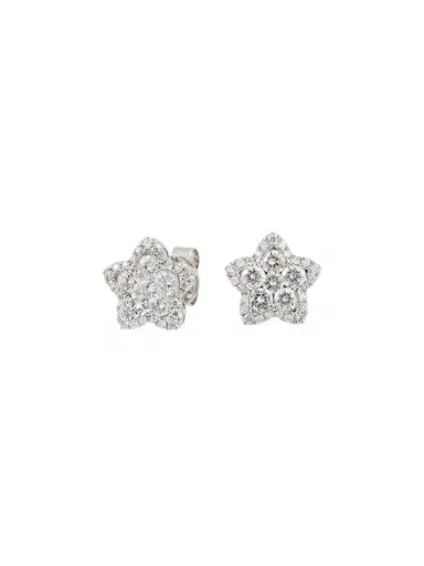 Wish Fine Jewelry 1.39ct Diamond 18K Gold Star Shaped Earrings | Thumbnail 1 Wish Fine Jewelry 1.39ct Diamond 18K Gold Star Shaped Earrings | Thumbnail 1