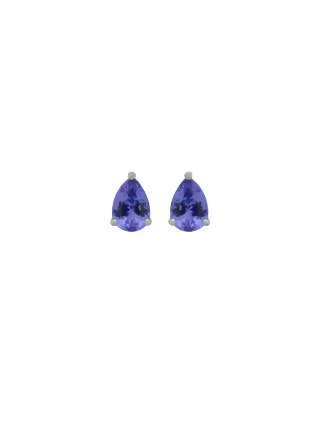 Wish Fine Jewelry 1.40ct Tanzanite 14K Gold Pear Stud Earrings