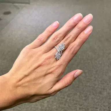 Wish Fine Jewelry 1.50ct Diamond 18K Gold Leaf Ring | Thumbnail 3 Wish Fine Jewelry 1.50ct Diamond 18K Gold Leaf Ring | Thumbnail 3
