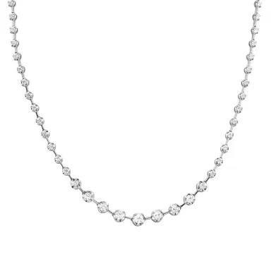 Wish Fine Jewelry 1.58ct / 4.16ct Diamond 18K Gold Graduated Link Tennis Necklace | Thumbnail 2