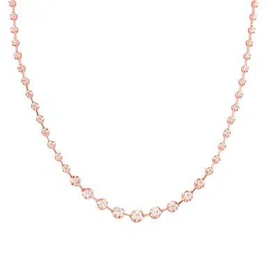 Wish Fine Jewelry 1.58ct / 4.16ct Diamond 18K Gold Graduated Link Tennis Necklace | Thumbnail 3