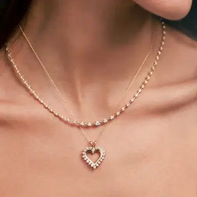 Wish Fine Jewelry 1.58ct / 4.16ct Diamond 18K Gold Graduated Link Tennis Necklace | Thumbnail 7