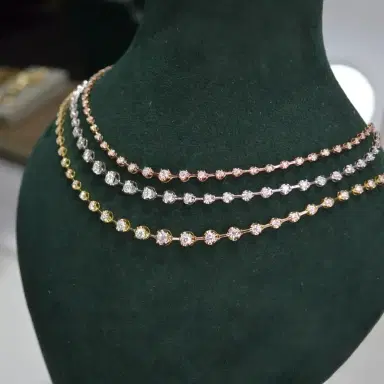 Wish Fine Jewelry 1.58ct / 4.16ct Diamond 18K Gold Graduated Link Tennis Necklace | Thumbnail 8