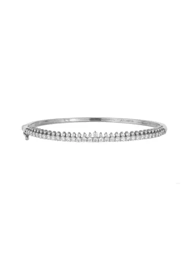 Wish Fine Jewelry 1.58ct Diamond 18K Gold Stationed Bangle Bracelet | Thumbnail 1