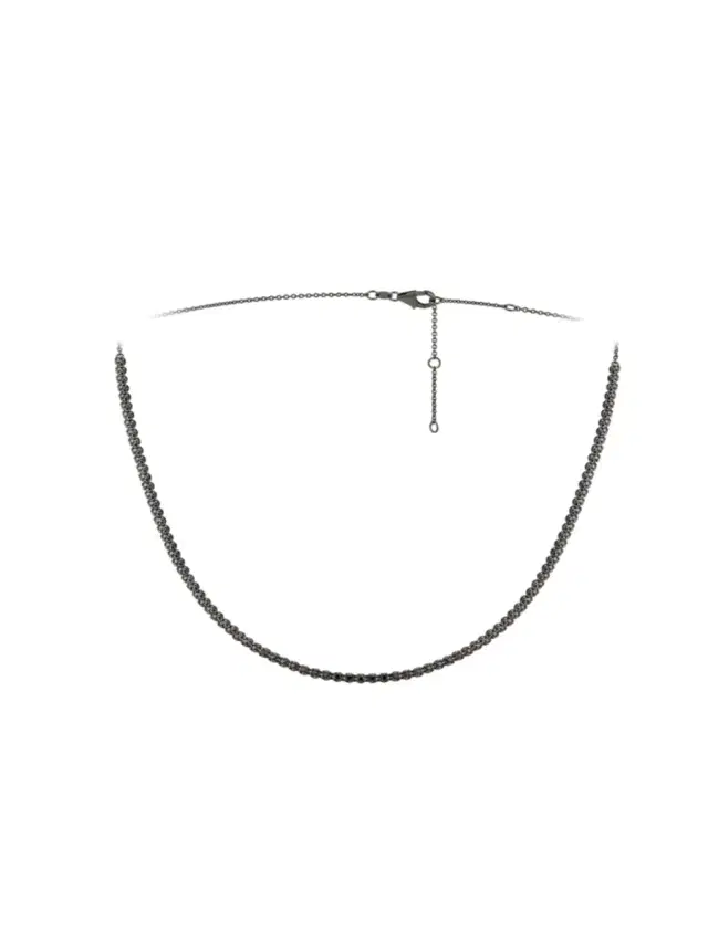 Wish Fine Jewelry 1.60ct Black Diamonds 18K Gold Tennis Necklace