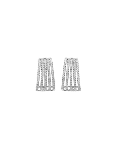 Wish Fine Jewelry 1.60ct Diamond 18K Gold Cuff Earrings | Thumbnail 1