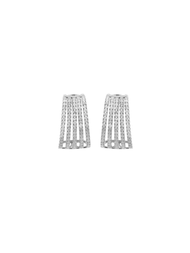 Wish Fine Jewelry 1.60ct Diamond 18K Gold Cuff Earrings