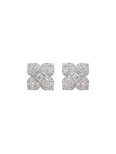 Wish Fine Jewelry 1.60ct Diamond 18K Gold Two In One Flower Stud Earrings | Thumbnail 1 Wish Fine Jewelry 1.60ct Diamond 18K Gold Two In One Flower Stud Earrings | Thumbnail 1