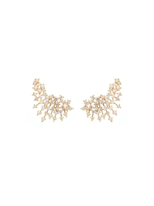 Wish Fine Jewelry 1.66ct Diamond 18K Gold Fireworks Earrings