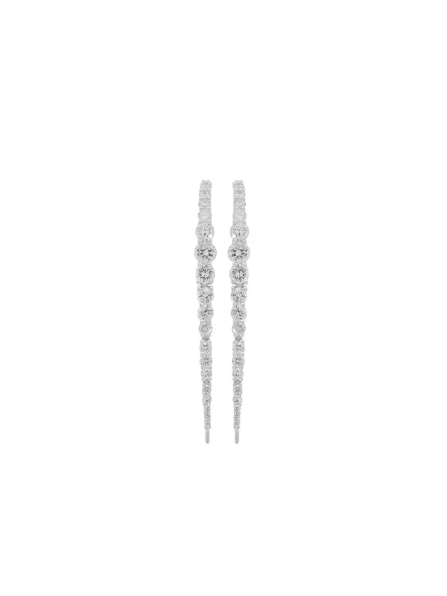 Wish Fine Jewelry 1.86ct Diamond 18K Gold Climber Drop Earrings