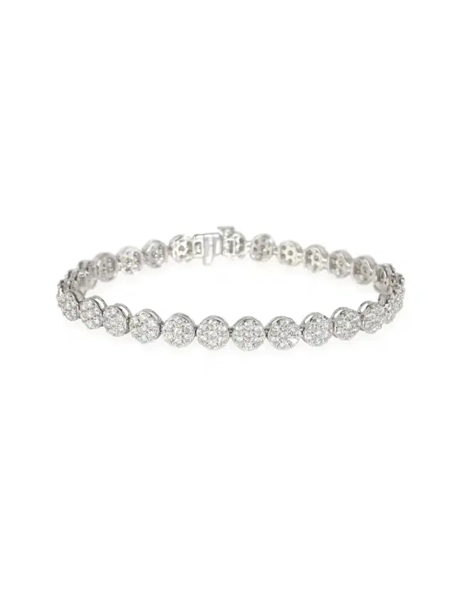 1.8ct Diamond 14K Gold Invisible Set Tennis Bracelet