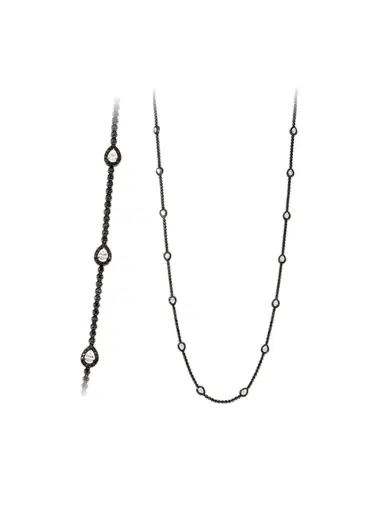 Wish Fine Jewelry 10.35ct Black Diamond 18K Gold Necklace | Thumbnail 1 Wish Fine Jewelry 10.35ct Black Diamond 18K Gold Necklace | Thumbnail 1
