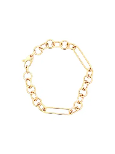 Wish Fine Jewelry 14K Gold 4,2g Mixed Link Chain Bracelet | Thumbnail 1