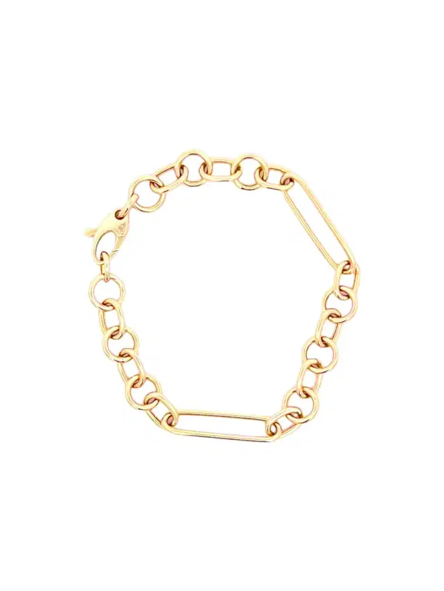 Wish Fine Jewelry 14K Gold 4,2g  Mixed Link Chain Bracelet