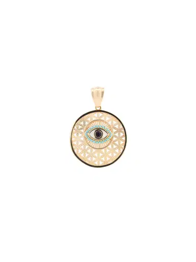 Wish Fine Jewelry 14K Gold Evil Eye Pendant | Thumbnail 1